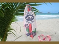Seal Beach Surf Sign W Fin 20 Surfing Decor