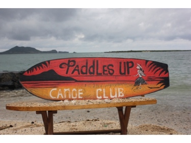 PADDLES UP CANOE CLUB SURF SIGN 40 OUTRIGGER SIGNS