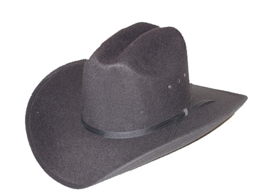 Black Faux Felt Cowboy Hat