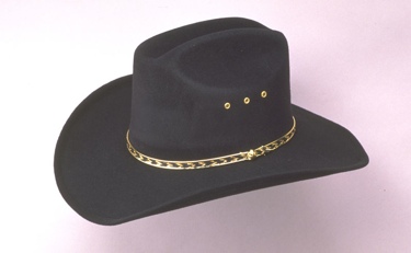 Black Faux Felt Cowboy Hat 