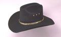 Black Faux Felt Cowboy Hat 