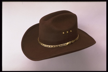 Brown Faux Felt Cowboy Hat 