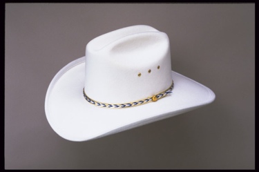 White Faux Felt Cowboy Hat 