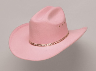 Pink Faux Felt Cowboy Hat *Elastic 