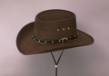 Brown Faux Felt Gambler Hat Sized 