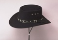 Black Faux Felt Gambler Hat *Elastic 