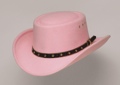 Pink Faux Felt Gambler Hat *Elastic 