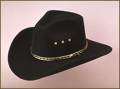 Black Pinch Front Faux Felt Hat *Elastic 