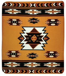 Fleece Blanket Aztec Design 50 x 60