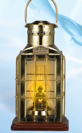 16 Inch Cargo Lantern with Base Electric or Oil Nautical Candle Holder