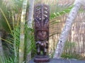 HAND CARVED TIKI AKUA BISHOP MUSEUM 20 STAINED ACACIA