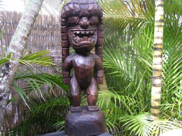 GOD OF KING KAMEHAMEHA 16 STAINED ACACIA KOA BISHOP MUSEUM