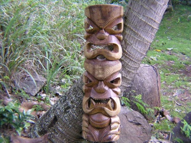 DOUBLE HEADED MASK 36 ACACIA WOOD LOVE PROSPERITY