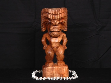 KU TIKI 12 MONKEY POD WOOD BISHOP MUSEUM