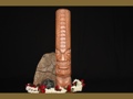HAWAIIAN PROPSERITY TIKI TOTEM 20 MONKEY POD WOOD