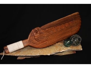 Polynesian Tiki War Club 24 Monkey Pod Wood Hawaiian Art