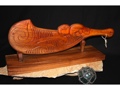 Maori Tiki War Club W Base 24 Acacia Wood Strength God Island Decor