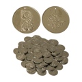 Mid-East Nickled Brass Coins Large 35Mm 100 Ct