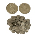 Mid-East Nickled Brass Coins Medium 25Mm,100 Ct