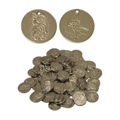 Mid-East Nickled Brass Coins Small 20Mm 100 Ct