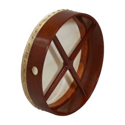 Roosebeck Bodhran 14 Inchx3.5 Inch Fixed Rosewd Cross