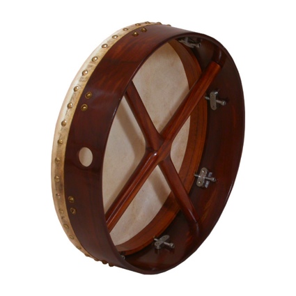 Roosebeck Bodhran 14 Inchx3.5 Inch Tune Rosewood Cross