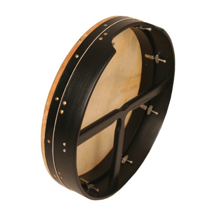 Roosebeck Bodhran 18 Inchx3.5 Inch Tune Black T-Bar