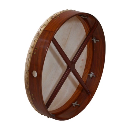 Roosebeck Bodhran 18 Inchx3.5 Inch Tune Rosewood Cross