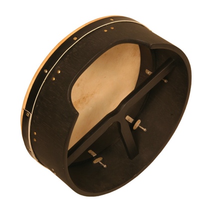 Roosebeck Bodhran 16 Inchx6 Inch Plywood Black T-Bar