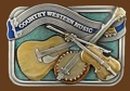 Country Western Music Belt Buckle 3-1/2 x 2-1/2
