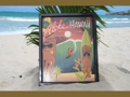 Vintage Sign Aloha Hawaii W Tikis 24 X 16 Hawaiian Decor