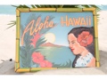 Vintage Sign Aloha Hawaii Hula 24 X 16 Hawaiian Surf Decor