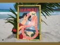 Vintage Sign Hawaii Panam 24 X 16 Hawaiian Surf Decor
