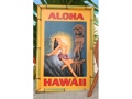 VINTAGE SIGN ALOHA HAWAII HAWAIIAN TIKI 24 X 16 HAWAIIAN SURF DECOR