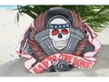 Vintage Sign Bad To The Bone 24 X 16 Hawaiian Surf Decor