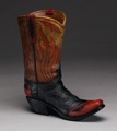 Boot Vase - Flame Design 9 x 8
