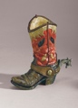 Large Red Boot Vase 9-1/2 x 11