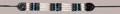 Genuine Bone Choker Necklace -or Hatband - Black & Turquoise