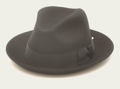 Black Wool Felt Gangster Hat 