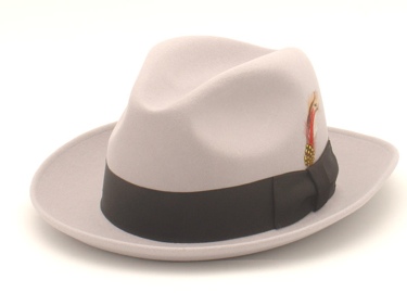 Crystal Wool Felt Gangster Hat 