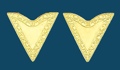 Gold Economy Collar Tips Screw-On 1-1/4 along edge