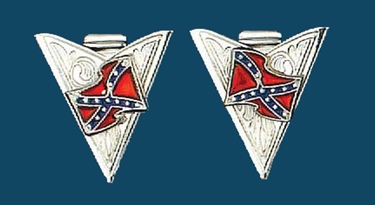 Rebel Flag Collar Tips Screw-On