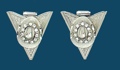 Silver Hat Austrian Crystals Collar Tips
