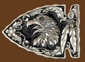 Eagle Head/Arrowhead Belt Buckle 3 x 2-1/8