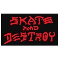 Thrasher Skate and Destroy Decal  25/pkMedium 3.5