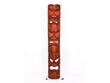 Triple Face Tiki Mask 40 Hand Carved