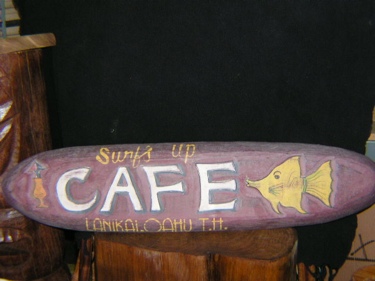 Cafe Lanikai Oahu Vintage Tiki Sign 36 Made In Hawaii