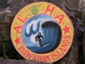 Aloha Hawaiian Islands Vintage Tiki Sign 16 Made In Hawaii