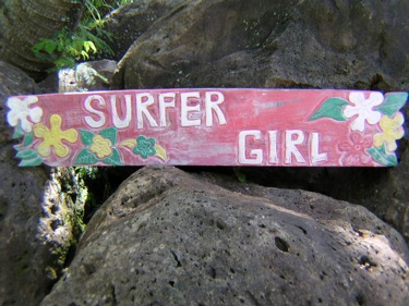 Decor Hawaii Decor Vintage Hawaii Surfer Girl Roxy Tiki Decor Sign 39 Island Decor