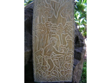 THE FINAL DAYS: TARO FIELD KING KAMEHAMEHA HAND CARVED STORYBOARD